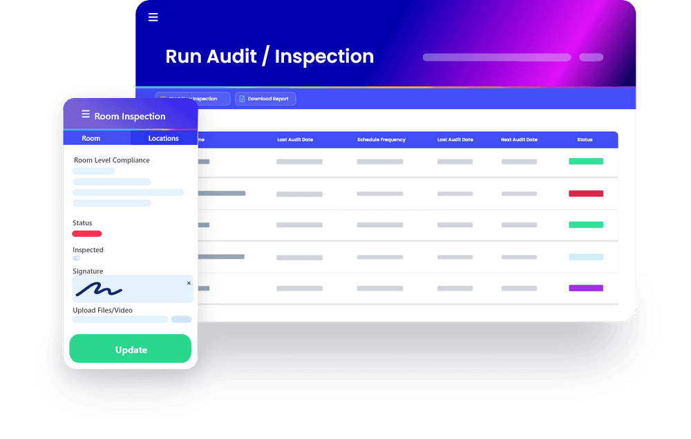 Completely customisable solution fitting around your inspection processes.